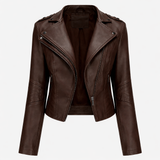 Veste Biker Femme Noire en Polyester - Style Moto Élégante et Confortable