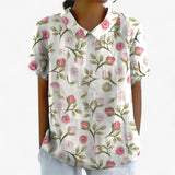 Women's Top Clothes : Chemise Florale Élégante pour Femme en Viscose - Motif Imprimé in Imprimé fleuri blanc van Seroa