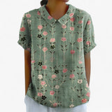 Women's Top Clothes : Chemise Florale Élégante pour Femme en Viscose - Motif Imprimé in van Seroa