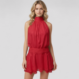 Robes : Robe Femme Mini en Chiffon Polyester Mode Féminine in van Seroa