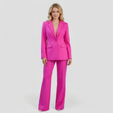 Costumes pour femmes : Ensemble Tailleur Femme avec Blazer et Pantalon Polyester in van Seroa