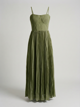 Dresses : Robe D'été Femme Élégant Midi in vert olive van Seroa