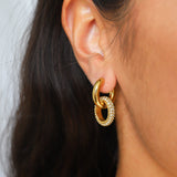 other : Boucles d'oreilles pendantes or Femme double cerceau in van Seroa