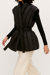 Autumn Collection : Gilet sans Manche Femme Ceinturé in van Seroa