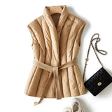Autumn Collection : Gilet sans Manche Femme Ceinturé in van Seroa