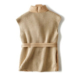Autumn Collection : Gilet sans Manche Femme Ceinturé in van Seroa