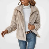 Autumn Collection : Cardigan Femme Décontracté Gilet Léger in Beige van Seroa