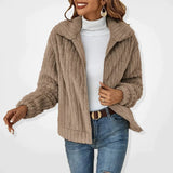 Autumn Collection : Cardigan Femme Décontracté Gilet Léger in Kaki van Seroa