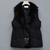 Autumn Collection : Gilet sans Manche Femme Élégant in Noir Minuit van Seroa