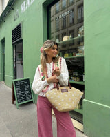 Autumn Collection : Gilet sans Manche Femme Élégant Floral Été in Rose & Crème Blanc (presque épuisé) van Seroa