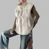 Autumn Collection : Gilet sans Manche Femme in Beige van Seroa