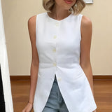 Gilets : Veste Femme Coton Blanc in van Seroa