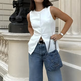 Gilets : Veste Femme Coton Blanc in van Seroa
