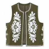 Gilets : Gilet sans Manche Femme in Vert van Seroa