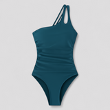 Maillots de bain pour femmes : Maillot de Bain Femme Asymétriqu Costume De Bain Femme in Vert foncé van Seroa