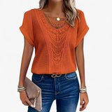 Women's Top Clothes : Top en Dentelle - Élégance Sophistiquée pour Toutes les Occasions Femme in Orange van Seroa