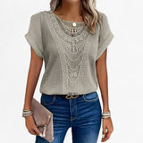 Women's Top Clothes : Top en Dentelle - Élégance Sophistiquée pour Toutes les Occasions Femme in Beige van Seroa