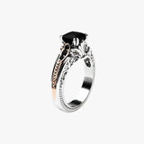 Bague en argent 925 avec diamant naturel de 1 carato