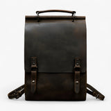 Sac à dos Femme en Cuir Véritable Noir, Élégant et Spacieux pour le Travail ou les Loisirs