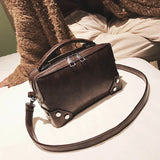 bags : Sac A Main Femme Cuir in Café van Seroa