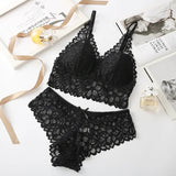 other : Ensemble Femme Lin Sous Vêtement Dentelle in Noir Taille unique van Seroa