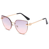 other : Lunettes de Soleil Femme Cat Eye Métal other Accessoires De Mode in Tissu libre Gris Rose van Seroa
