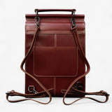 bags : Sac à dos Femme Rouge-brun - Cuir Rouge-brun in van Seroa