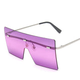other : Lunettes de soleil oversize avec style moderne Femme in ArgentVioletFoncé van Seroa