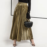 skirts : Jupe Longue Plissée Haute Taille Femme skirts in van Seroa