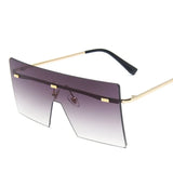 other : Lunettes de soleil oversize avec style moderne Femme in OrDoubleGris van Seroa