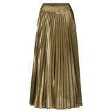 skirts : Jupe Longue Plissée Haute Taille Femme skirts in Or van Seroa