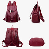 Bags : Sac à dos Grande Capacité en Cuir Véritable Noir pour Femme, Élégant et Fonctionnel in van Seroa