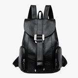 Bags : Sac à dos Grande Capacité en Cuir Véritable Noir pour Femme, Élégant et Fonctionnel in Néron van Seroa