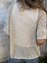 Pulls et gilets : Haut Tricoté Polyester Col En V Femme Pulls et gilets in van Seroa