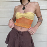 T-shirts : T-shirt Femme Tendance Haut Court in Orange van Seroa