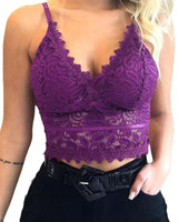 Hauts pour femmes : Haut Femme Sexy en Maille Transparen Bretelles Réglables in Violet van Seroa
