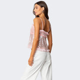 Blouses : Haut Court Glamour avec Paillettes Femme in van Seroa