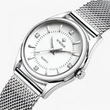 Montre Femme Luxe Dorée en Acier Inoxydable avec Diamants, Élégante et Raffinée