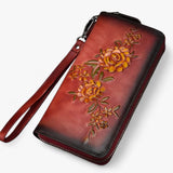 bags : Portefeuille Femme Marron - Long - Élégant et Fonctionnel in Rouge van Seroa