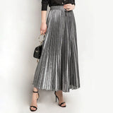 skirts : Jupe Longue Plissée Haute Taille Femme skirts in van Seroa