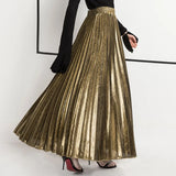 skirts : Jupe Longue Plissée Haute Taille Femme skirts in van Seroa