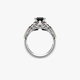 Bague en argent 925 avec diamant naturel de 1 carato