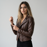 Veste Biker Femme Noire en Polyester - Style Moto Élégante et Confortable