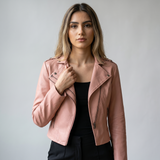 Veste Biker Femme Noire en Polyester - Style Moto Élégante et Confortable