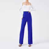 other : Pantalon Fluide Femme Polyester in Bleu van Seroa