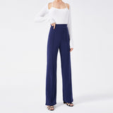other : Pantalon Fluide Femme Polyester in Bleu foncé van Seroa