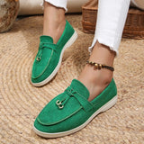 bags : Mocassins Femme en Cuir Véritable Noir Plats, Confortables & in Vert van Seroa