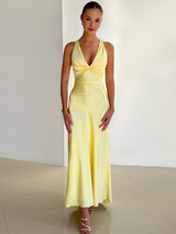 dresses : Robe Longue Femme Maxi Été Jaun dresses Best-Seller in Jaune van Seroa