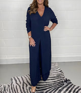 Combinaisons : Combinaison Femme Pantalon Large Taille in Bleu marine van Seroa