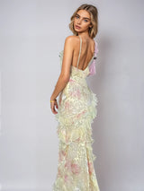 dresses : Robe Longue Femme Soie Transparente in van Seroa